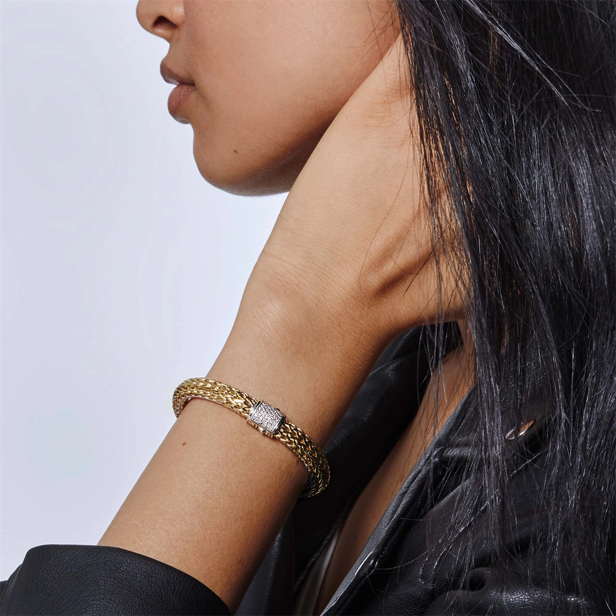 John Hardy Bracelets in Mixed Metals containing Diamond BZP90402RVDIXUM