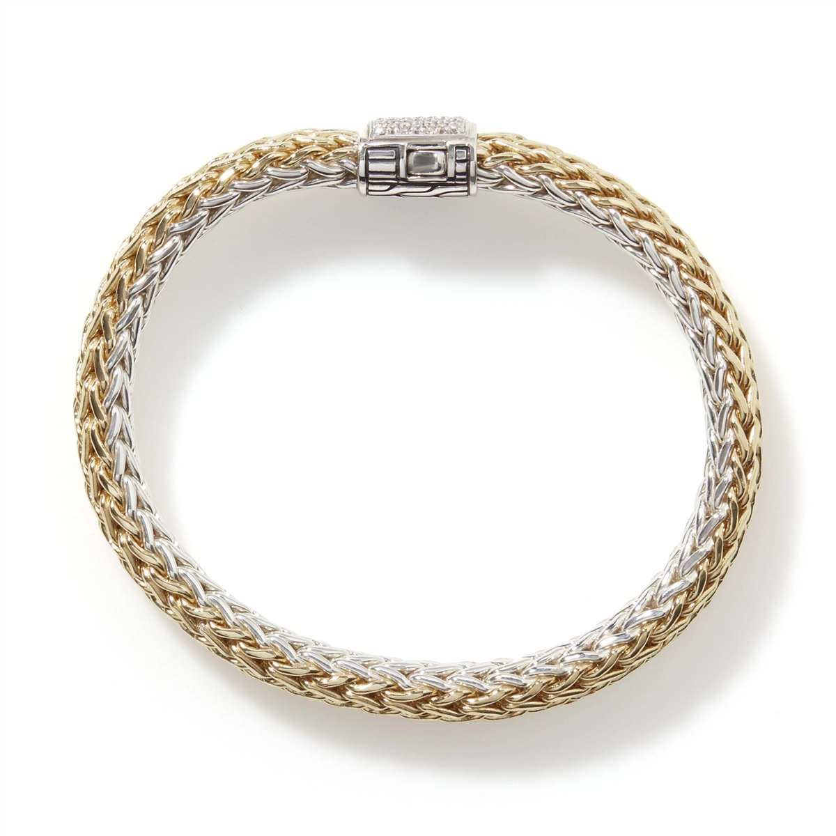 John Hardy Bracelets in Mixed Metals containing Diamond BZP90402RVDIXUM