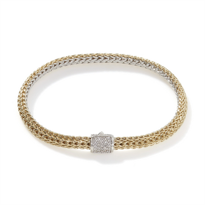John Hardy Bracelets in Mixed Metals containing Diamond BZP96002RVDIXUM