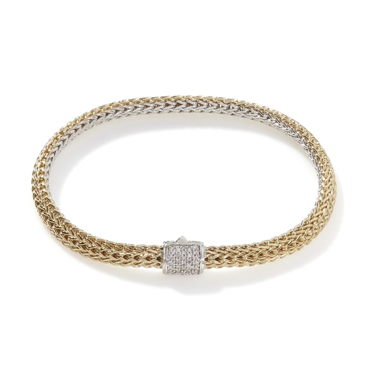 John Hardy Bracelets in Mixed Metals containing Diamond BZP96002RVDIXUM