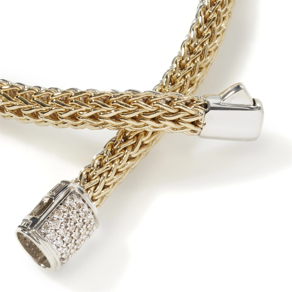 John Hardy Bracelets in Mixed Metals containing Diamond BZP96002RVDIXUM