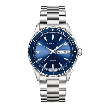 Hamilton Jazzmaster Seaview Day Date Quartz Blue Dial 42mm
