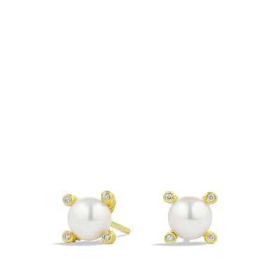 David Yurman Earrings in Yellow Gold containing Multi-gemstone, Diamond, Pearl E09009D88DPEDI