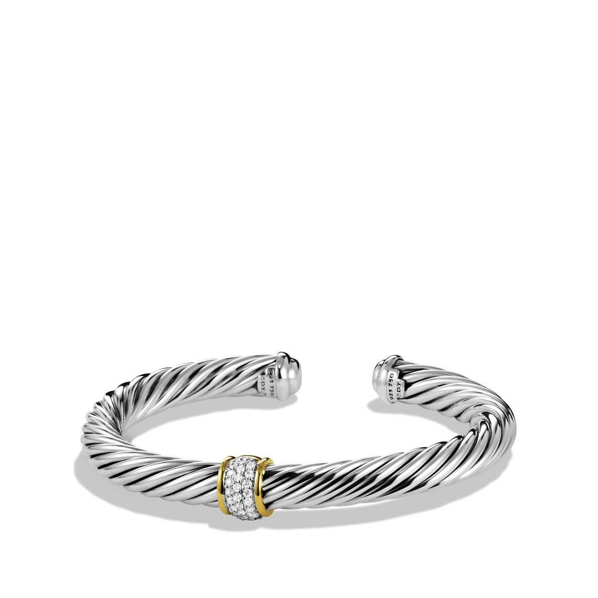 David Yurman Bracelets in Mixed Metals containing Diamond B06310S8ADIM