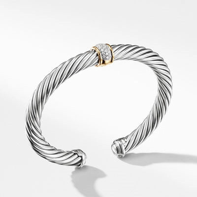 David Yurman Bracelets in Mixed Metals containing Diamond B06310S8ADIXL