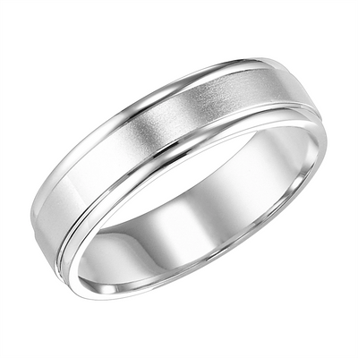 Mens Bands Wedding Rings in White Gold 345266