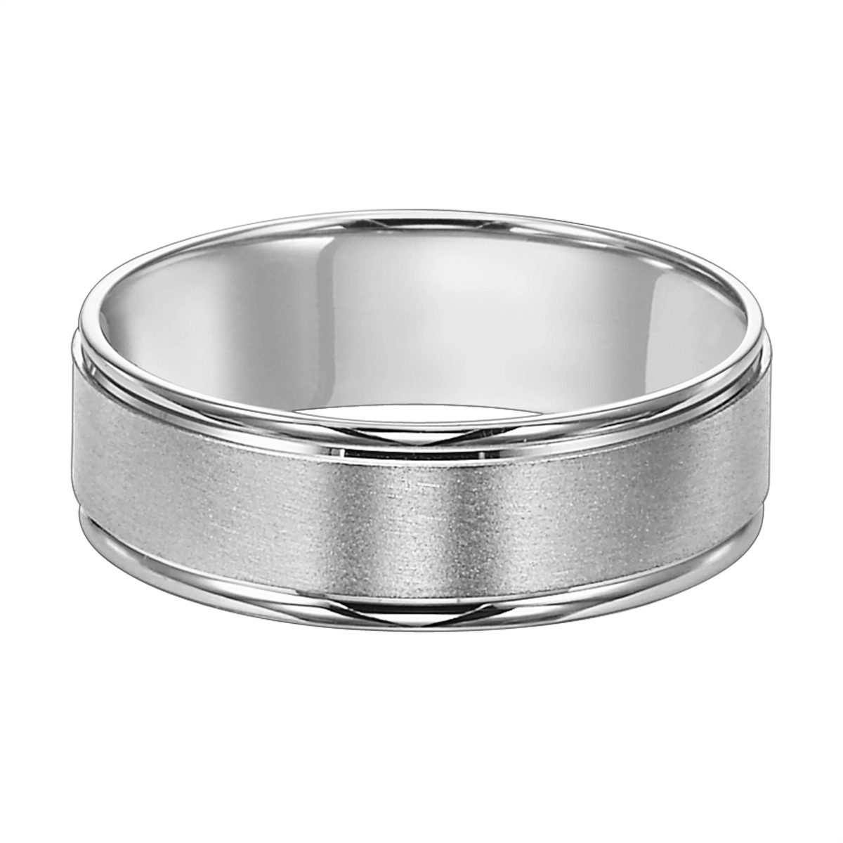 Mens Bands Wedding Rings in White Gold 345475