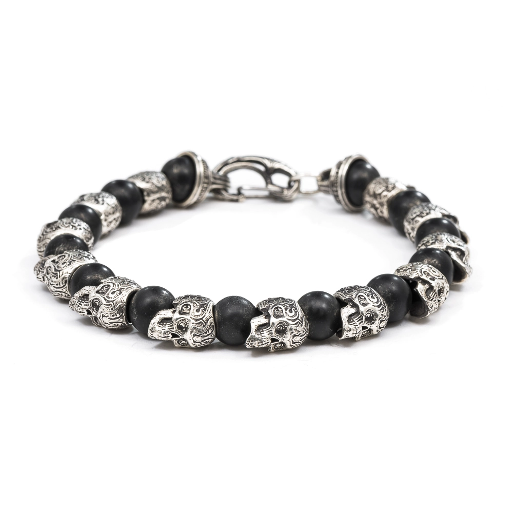 William Henry Bracelets in Silver containing Black onyx BB4-LG