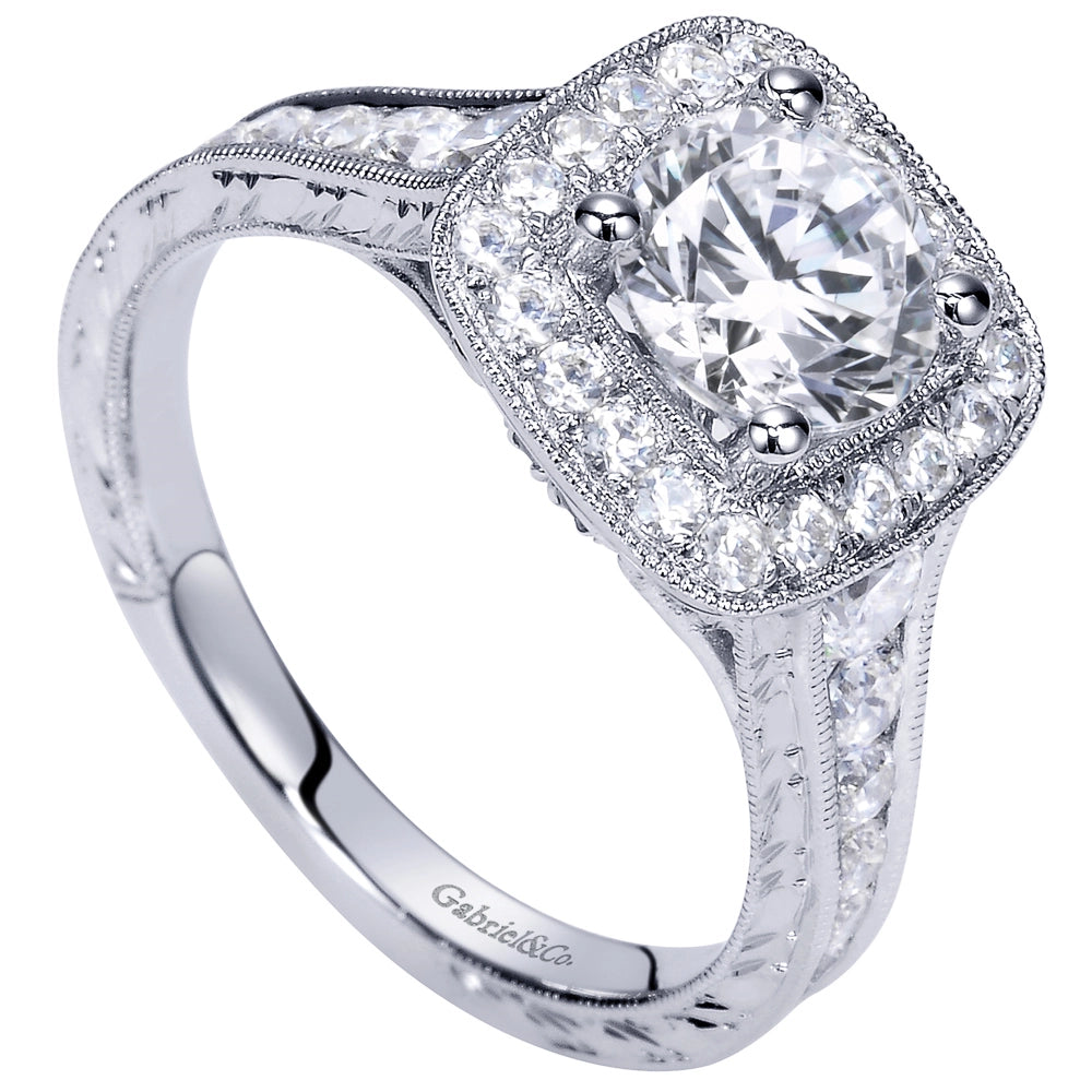 Gabriel & Co Engagement Rings in White Gold containing Diamond ER8794W44JJ
