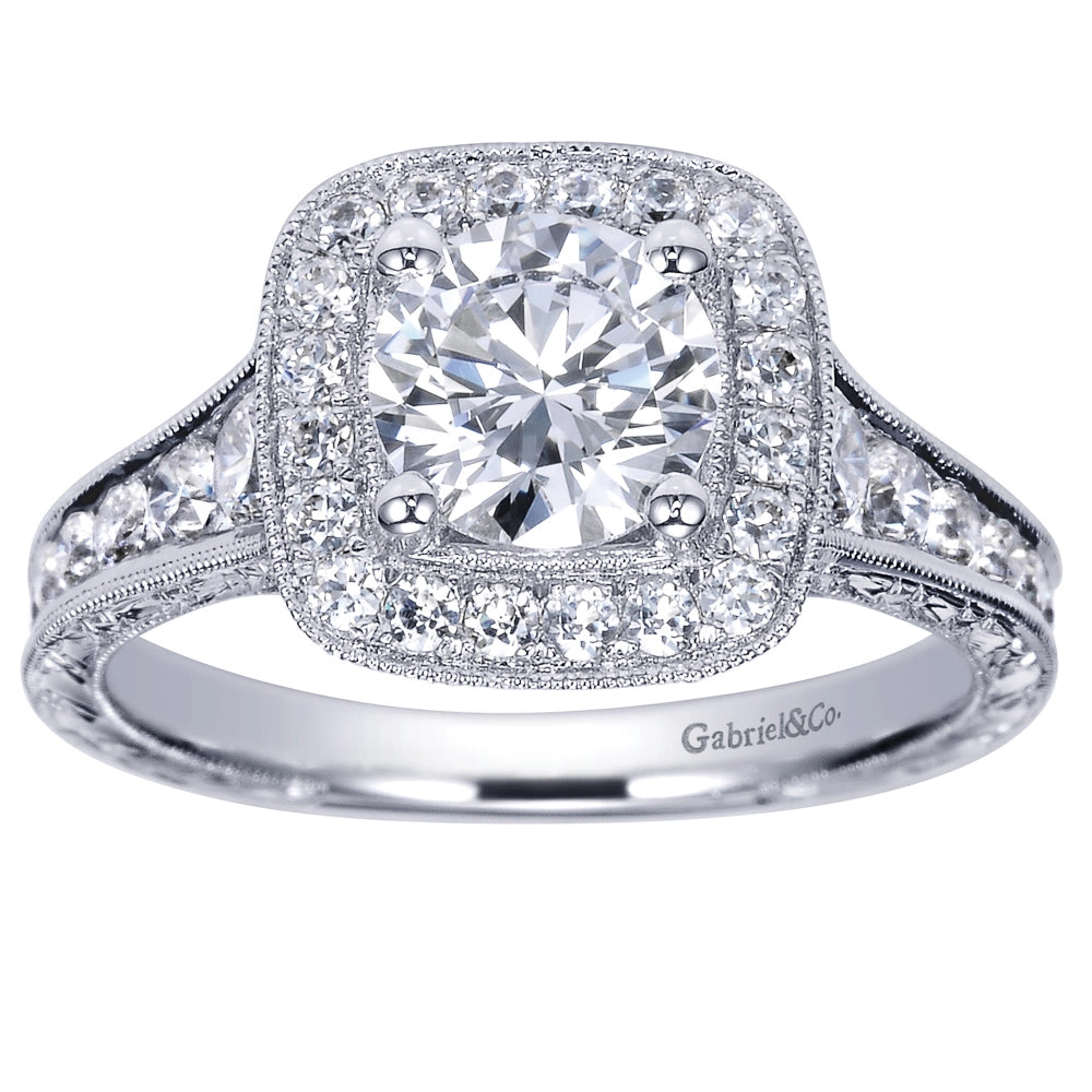 Gabriel & Co Engagement Rings in White Gold containing Diamond ER8794W44JJ