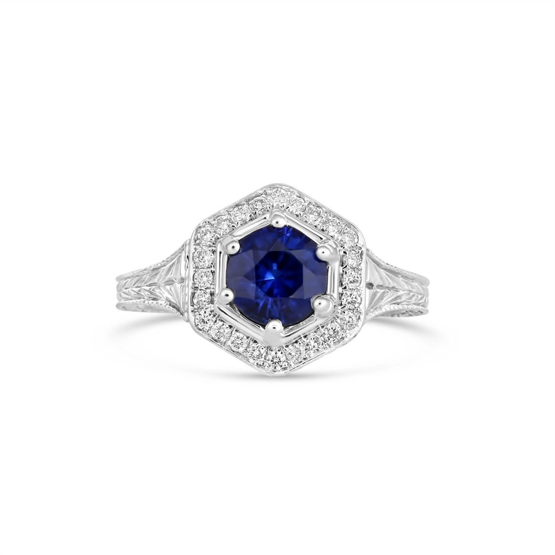 Engagement Collections Rings in White Gold containing Multi-gemstone, Diamond, Sapphire 347593