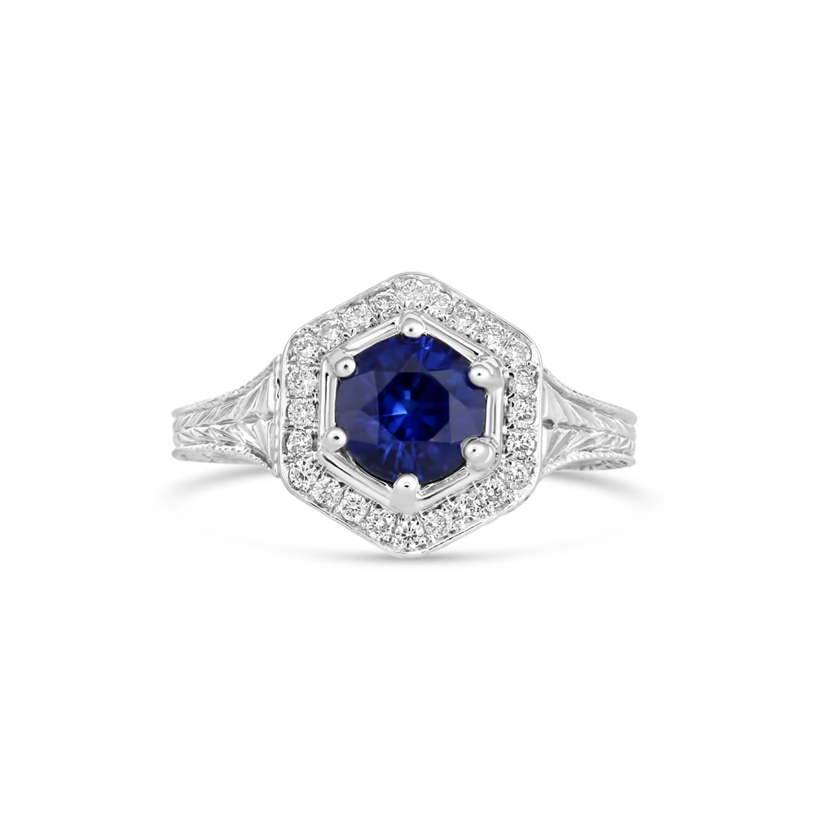 Engagement Collections Rings in White Gold containing Multi-gemstone, Diamond, Sapphire 347593