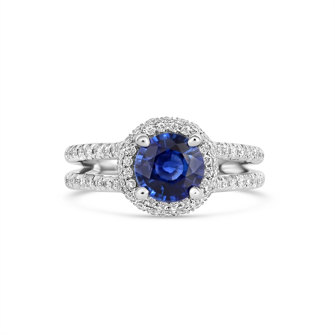 Engagement Collections Rings in White Gold containing Multi-gemstone, Diamond, Sapphire 347756