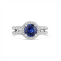 Engagement Collections Rings in White Gold containing Multi-gemstone, Diamond, Sapphire 347756