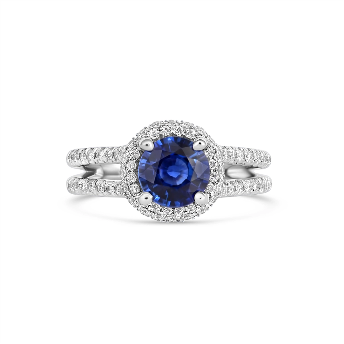 Engagement Collections Rings in White Gold containing Multi-gemstone, Diamond, Sapphire 347756