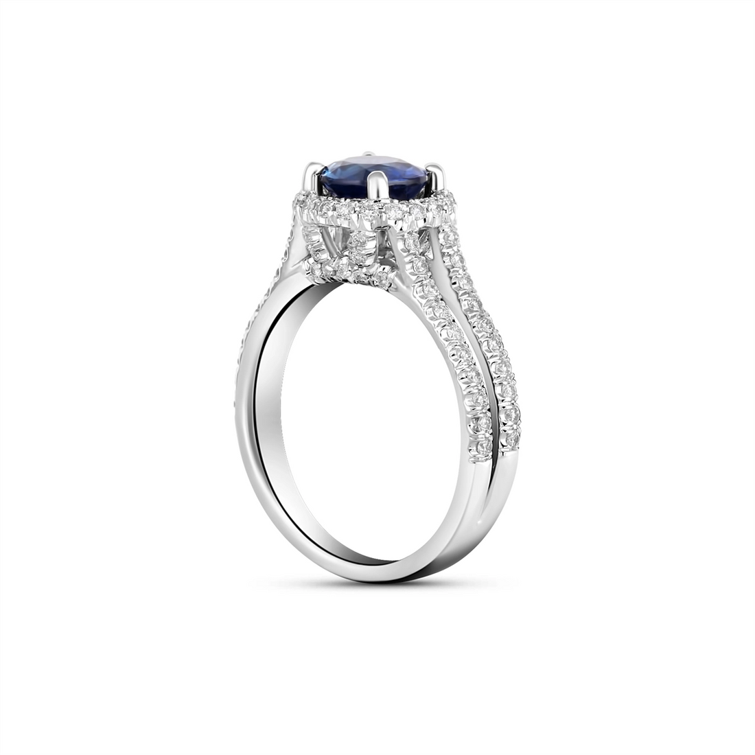 Engagement Collections Rings in White Gold containing Multi-gemstone, Diamond, Sapphire 347756