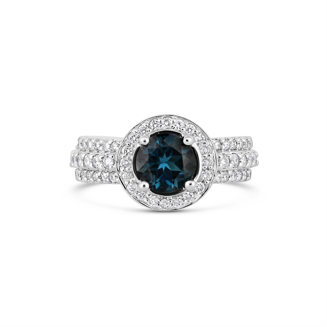 Engagement Collections Rings in White Gold containing London blue topaz, Multi-gemstone, Diamond 347772