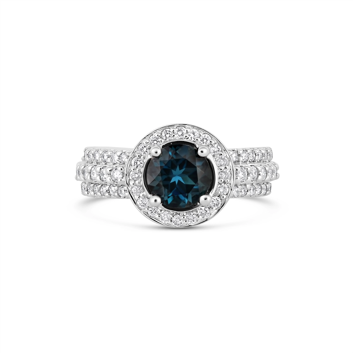 Engagement Collections Rings in White Gold containing London blue topaz, Multi-gemstone, Diamond 347772