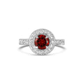 Engagement Collections Rings in White Gold containing Garnet, Multi-gemstone, Diamond 348053