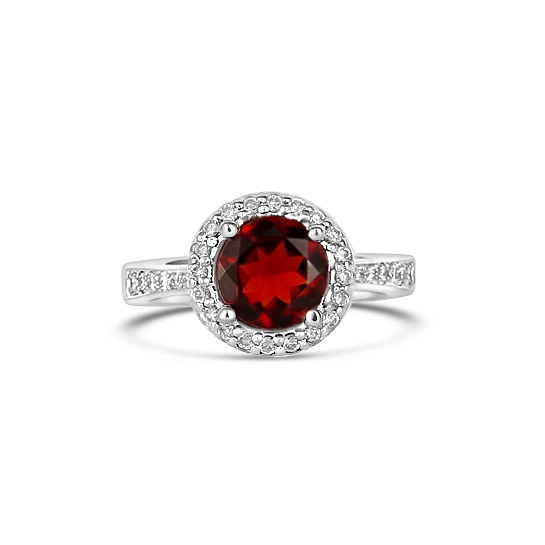 Engagement Collections Rings in White Gold containing Garnet, Multi-gemstone, Diamond 348066