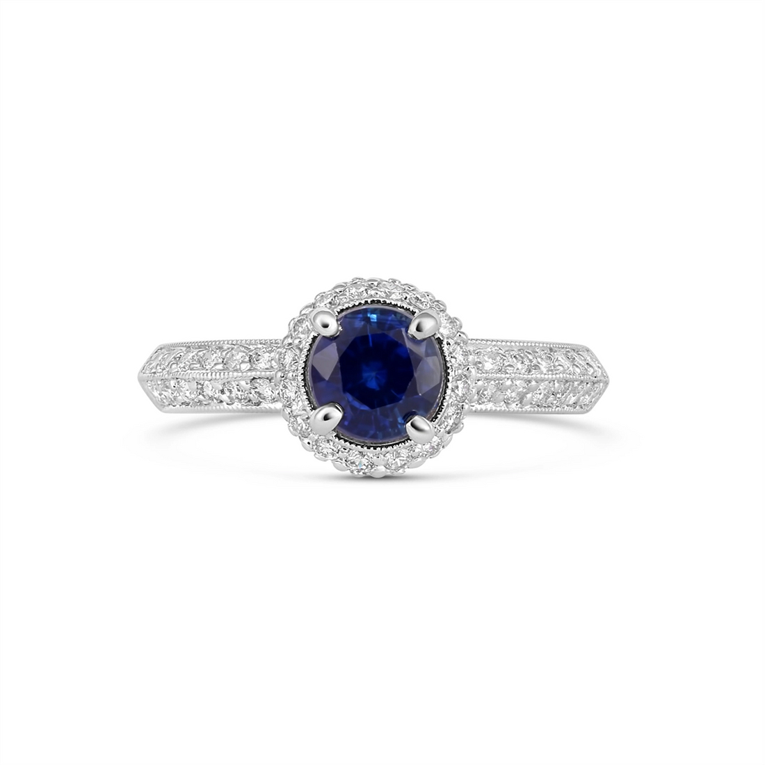 Engagement Collections Rings in White Gold containing Multi-gemstone, Diamond, Sapphire 348203