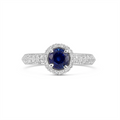 Engagement Collections Rings in White Gold containing Multi-gemstone, Diamond, Sapphire 348203
