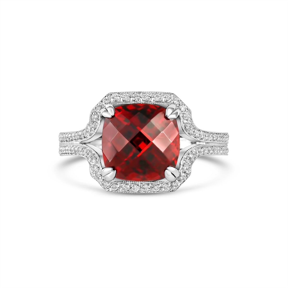 Engagement Collections Rings in White Gold containing Garnet, Multi-gemstone, Diamond 348320