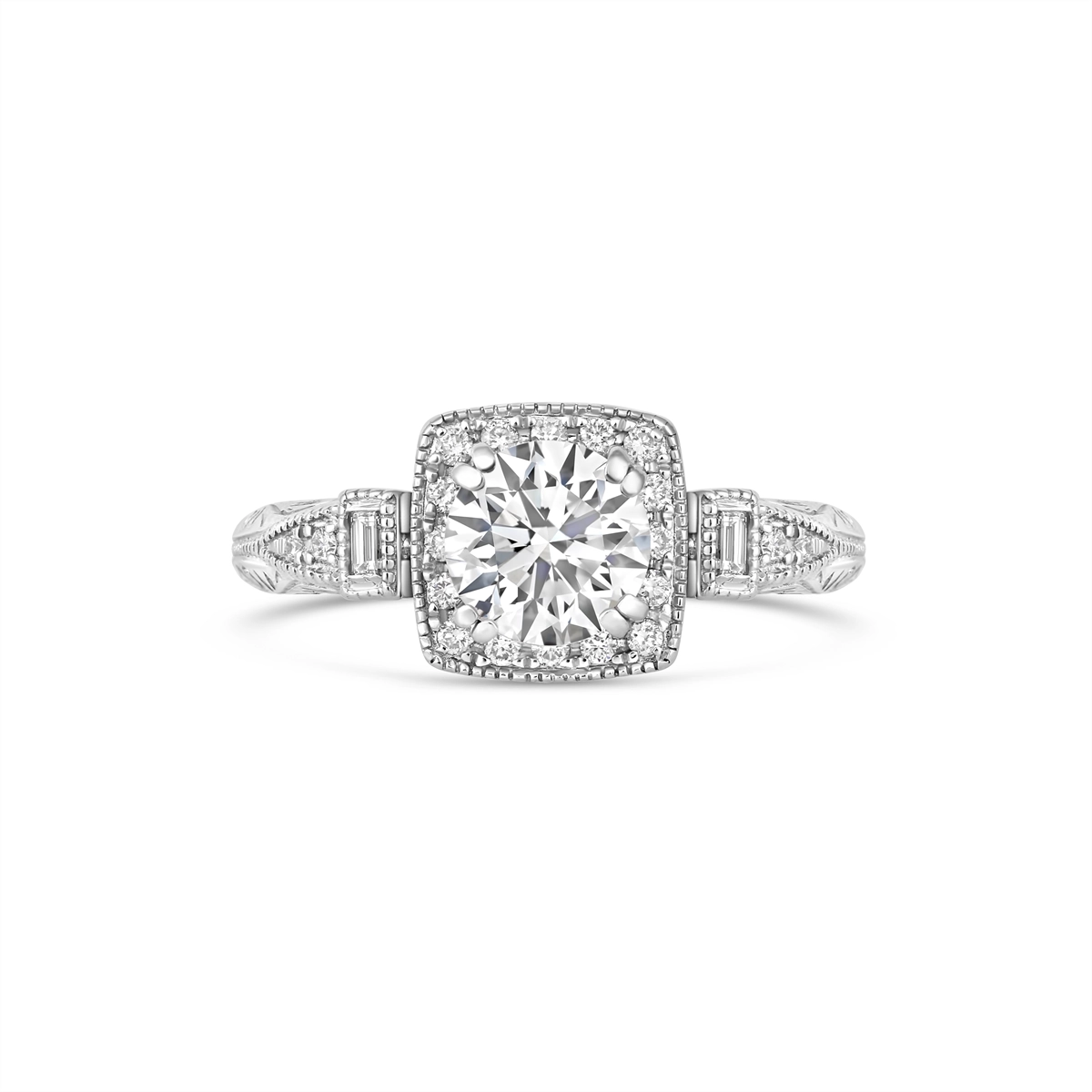 Engagement Collections Estate Jewelry in White Gold 118186-040S
