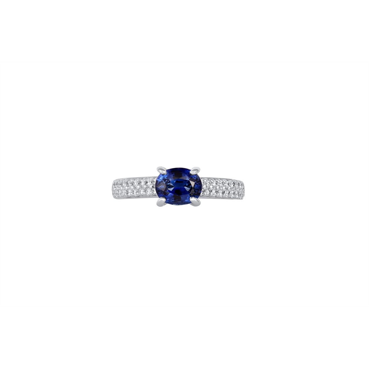 Engagement Collections Rings in White Gold containing Multi-gemstone, Diamond, Sapphire 352222