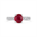 Engagement Collections Rings in White Gold containing Multi-gemstone, Diamond, Ruby 352408