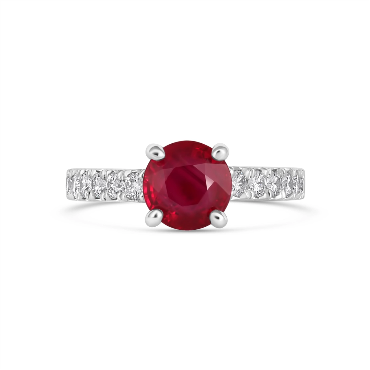 Engagement Collections Rings in White Gold containing Multi-gemstone, Diamond, Ruby 352408