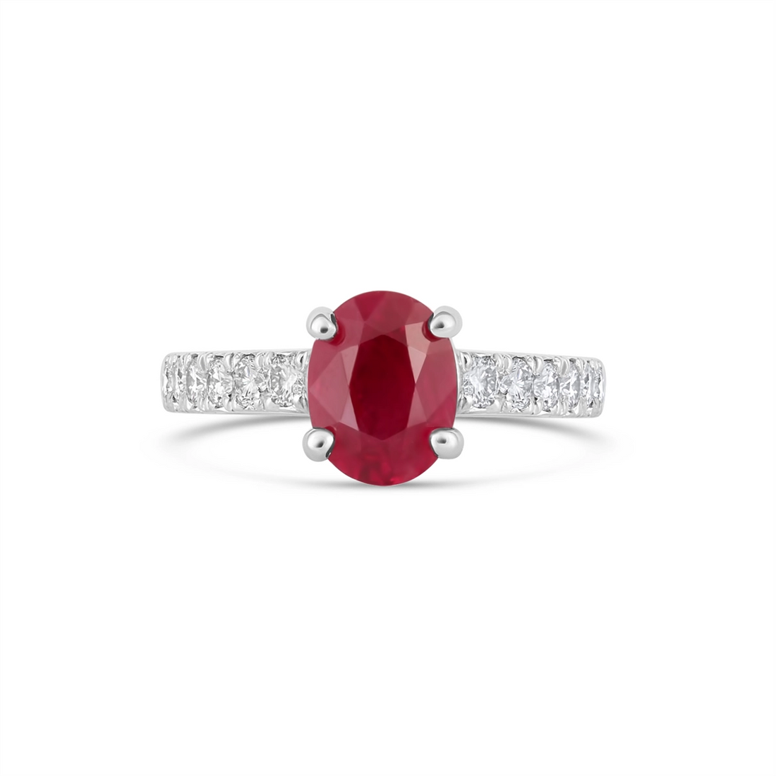 Engagement Collections Rings in White Gold containing Multi-gemstone, Diamond, Ruby 352408