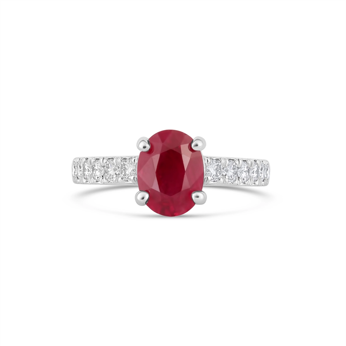 Engagement Collections Rings in White Gold containing Multi-gemstone, Diamond, Ruby 352408