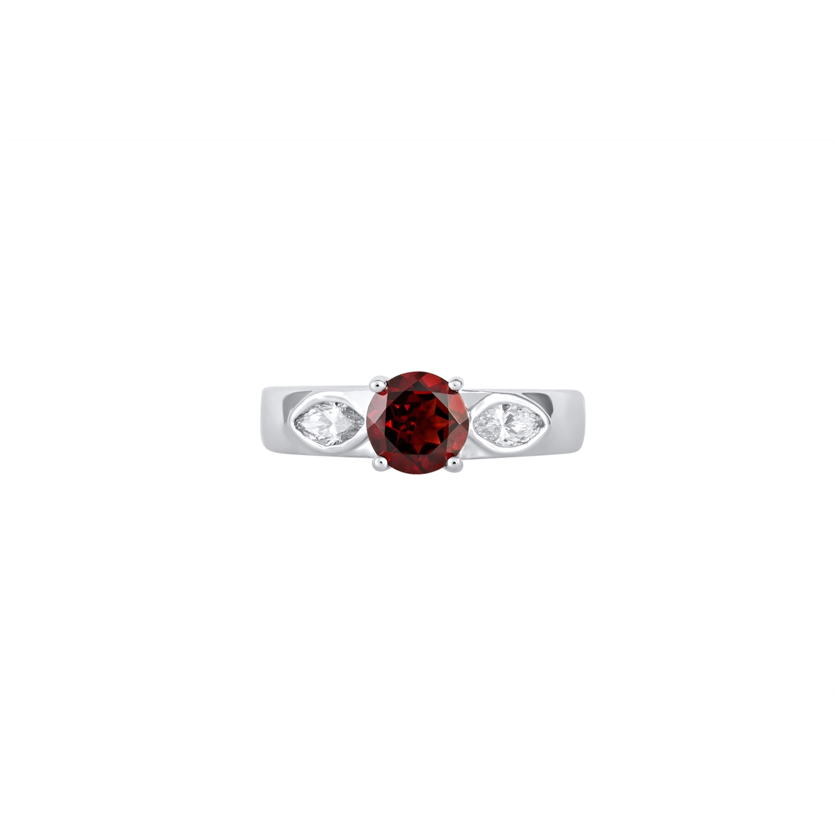 Engagement Collections Rings in White Gold containing Garnet, Multi-gemstone, Diamond 352419