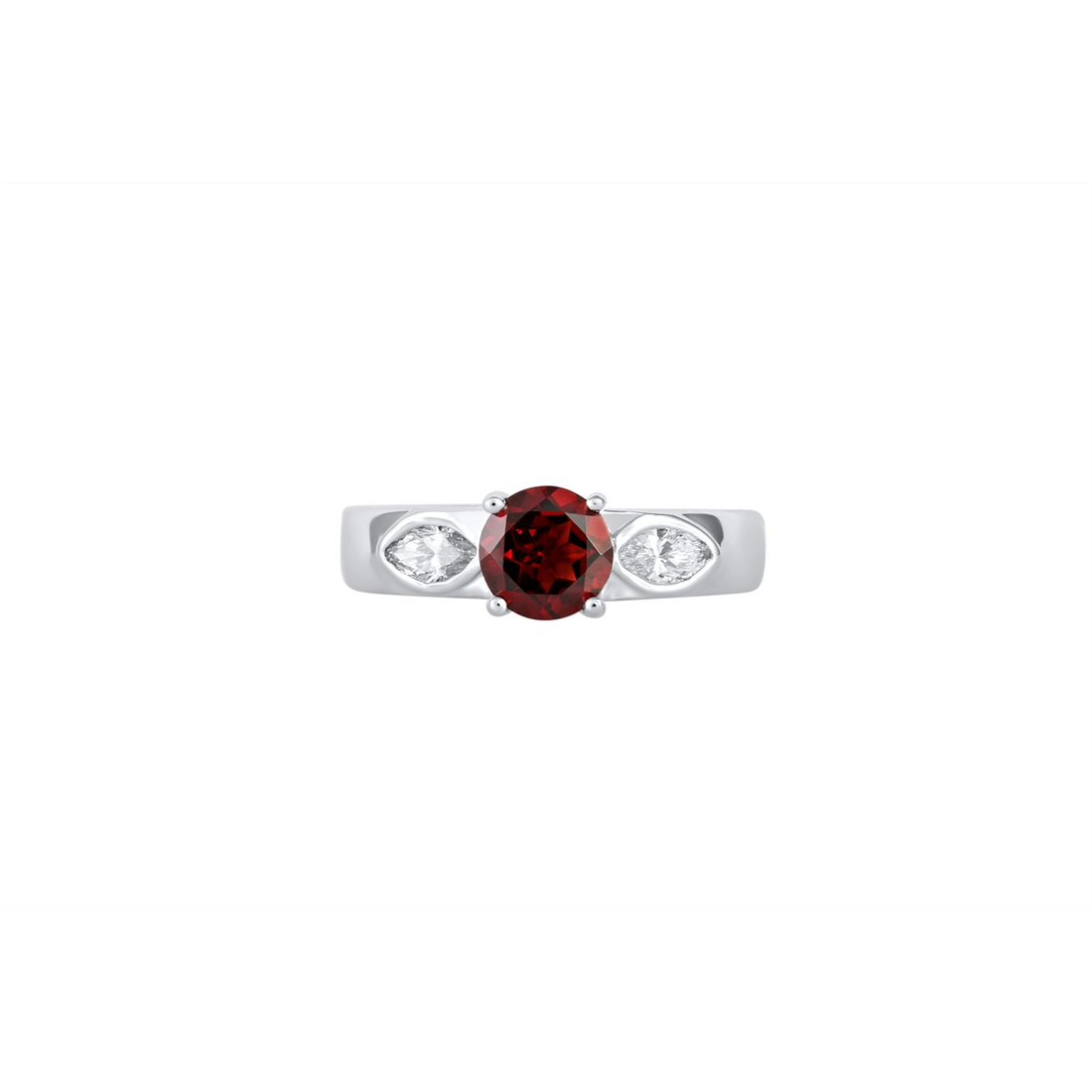 Engagement Collections Rings in White Gold containing Garnet, Multi-gemstone, Diamond 352419