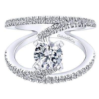 csv_image Gabriel & Co Engagement Ring in White Gold containing Diamond ER12416R4W44JJ
