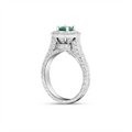 Engagement Collections Rings in White Gold containing Multi-gemstone, Diamond, Emerald 4657