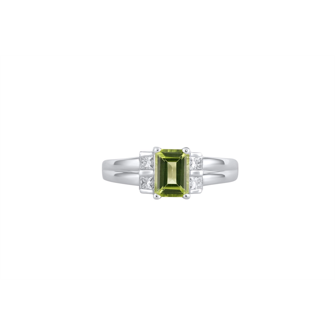 Engagement Collections Rings in White Gold containing Peridot, Multi-gemstone, Diamond R01648-RB-02