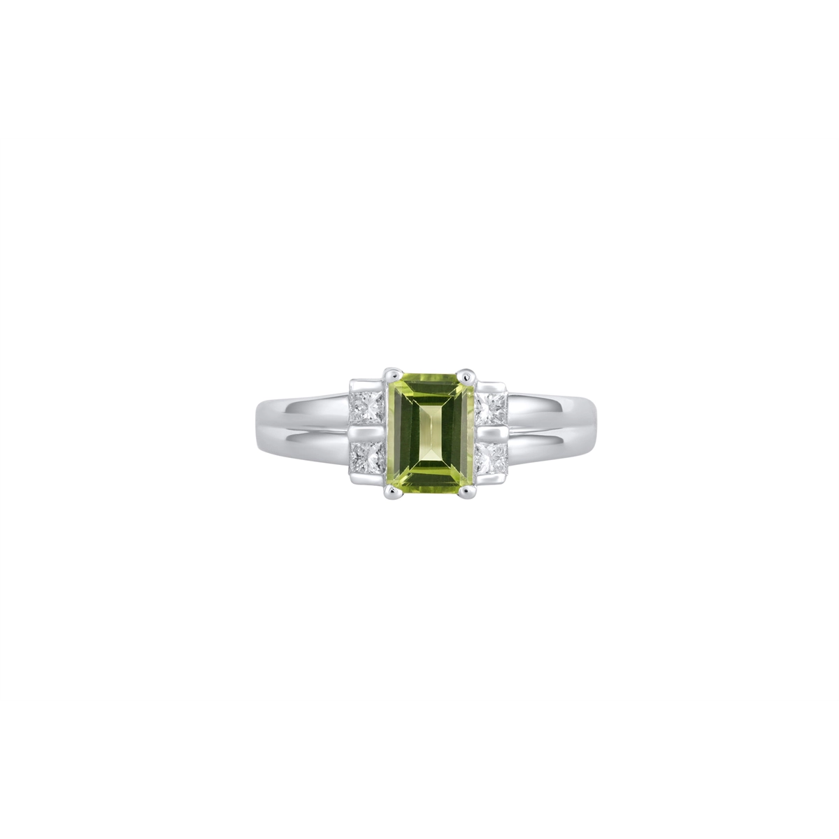 Engagement Collections Rings in White Gold containing Peridot, Multi-gemstone, Diamond R01648-RB-02