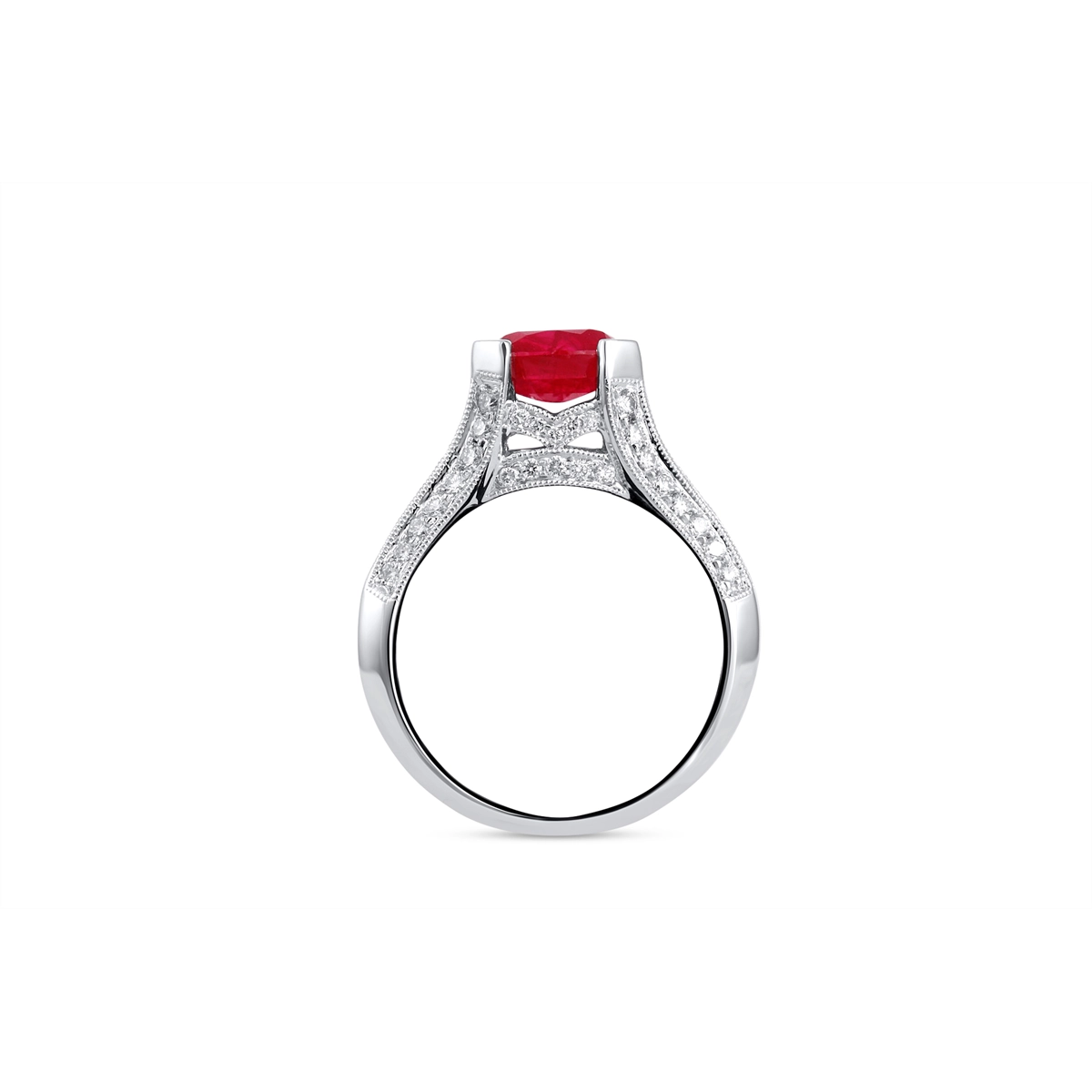 Rings Rings in Platinum/Palladium containing Multi-gemstone, Diamond, Ruby 353758