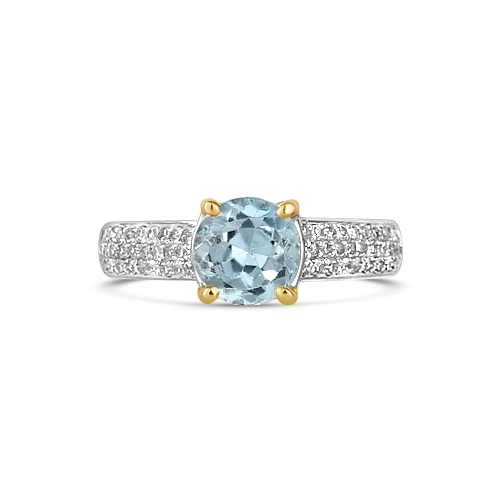 Engagement Collections Rings in White Gold containing Blue topaz , Multi-gemstone, Diamond 354026
