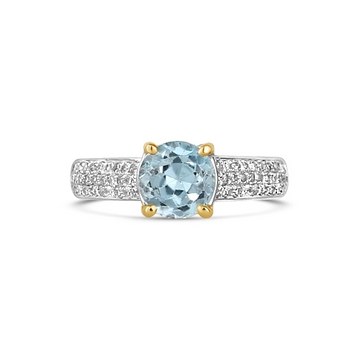 Engagement Collections Rings in White Gold containing Blue topaz , Multi-gemstone, Diamond 354026