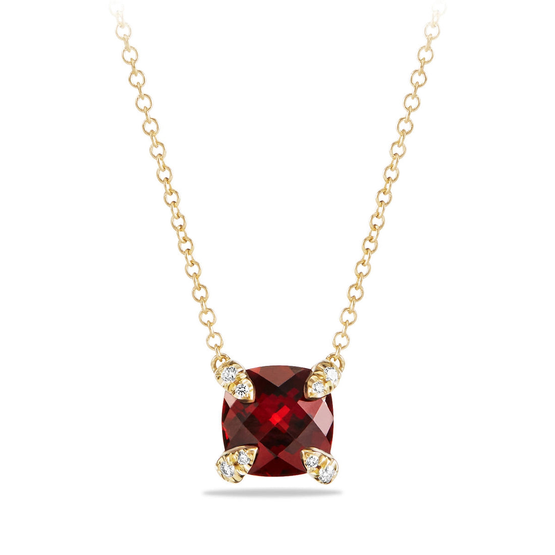 David Yurman Necklaces in Yellow Gold containing Garnet, Multi-gemstone, Diamond N12598D88AGADI18