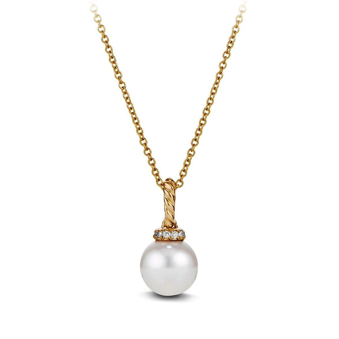 David Yurman Necklaces in Yellow Gold containing Multi-gemstone, Diamond, Pearl N12854D88DPEDI18