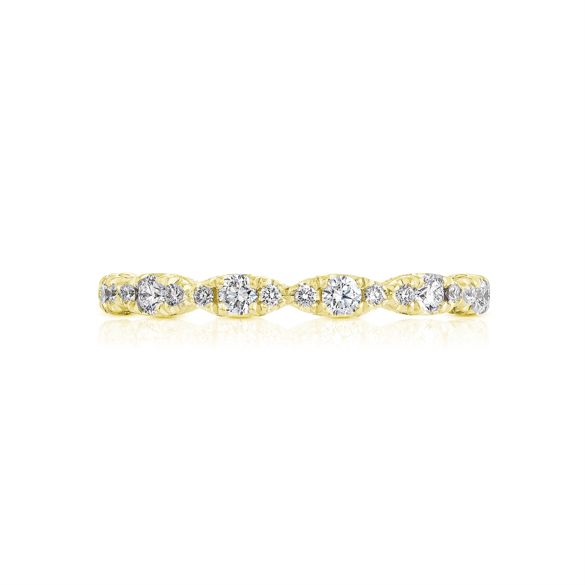 Tacori Wedding Rings in Yellow Gold containing Diamond HT 2558 B 1/2 Y
