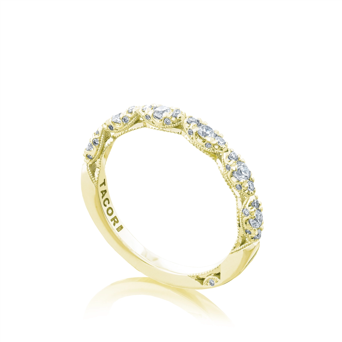 Tacori Wedding Rings in Yellow Gold containing Diamond HT 2558 B 1/2 Y