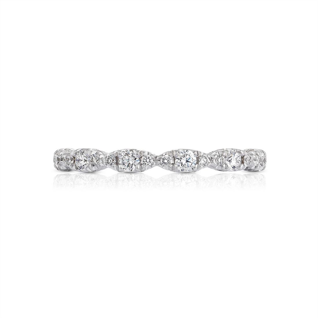 Tacori Wedding Rings in White Gold containing Diamond HT 2558 B 1/2 W
