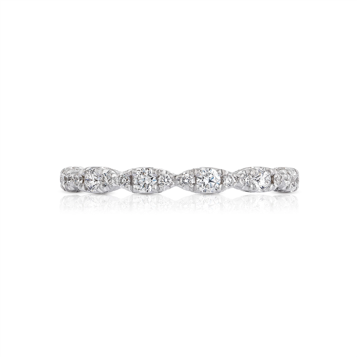 Tacori Wedding Rings in White Gold containing Diamond HT 2558 B 1/2 W