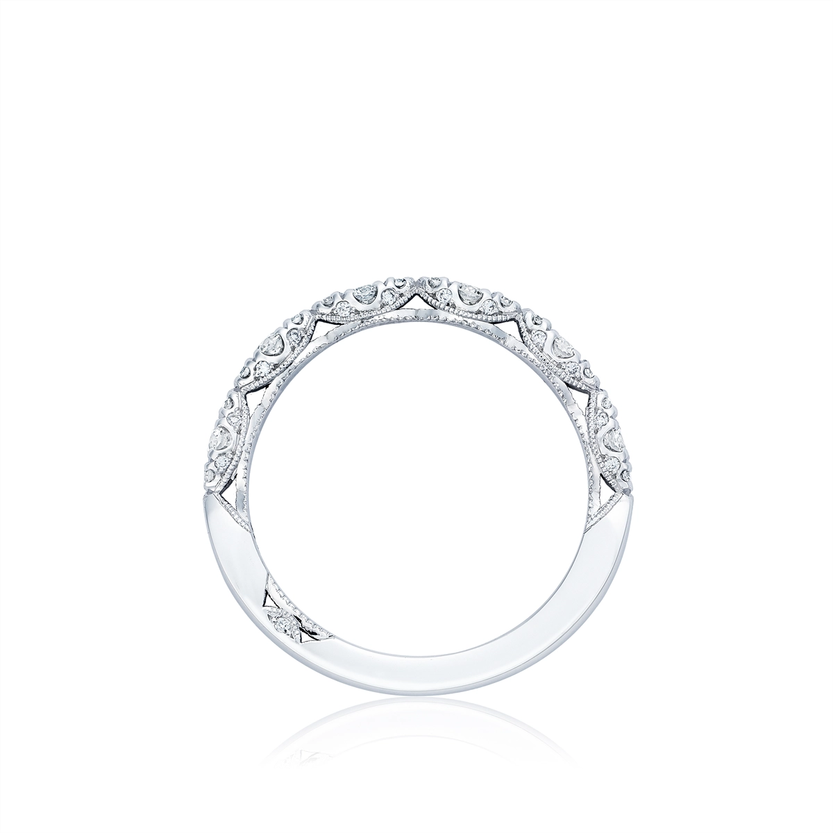 Tacori Wedding Rings in White Gold containing Diamond HT 2558 B 1/2 W