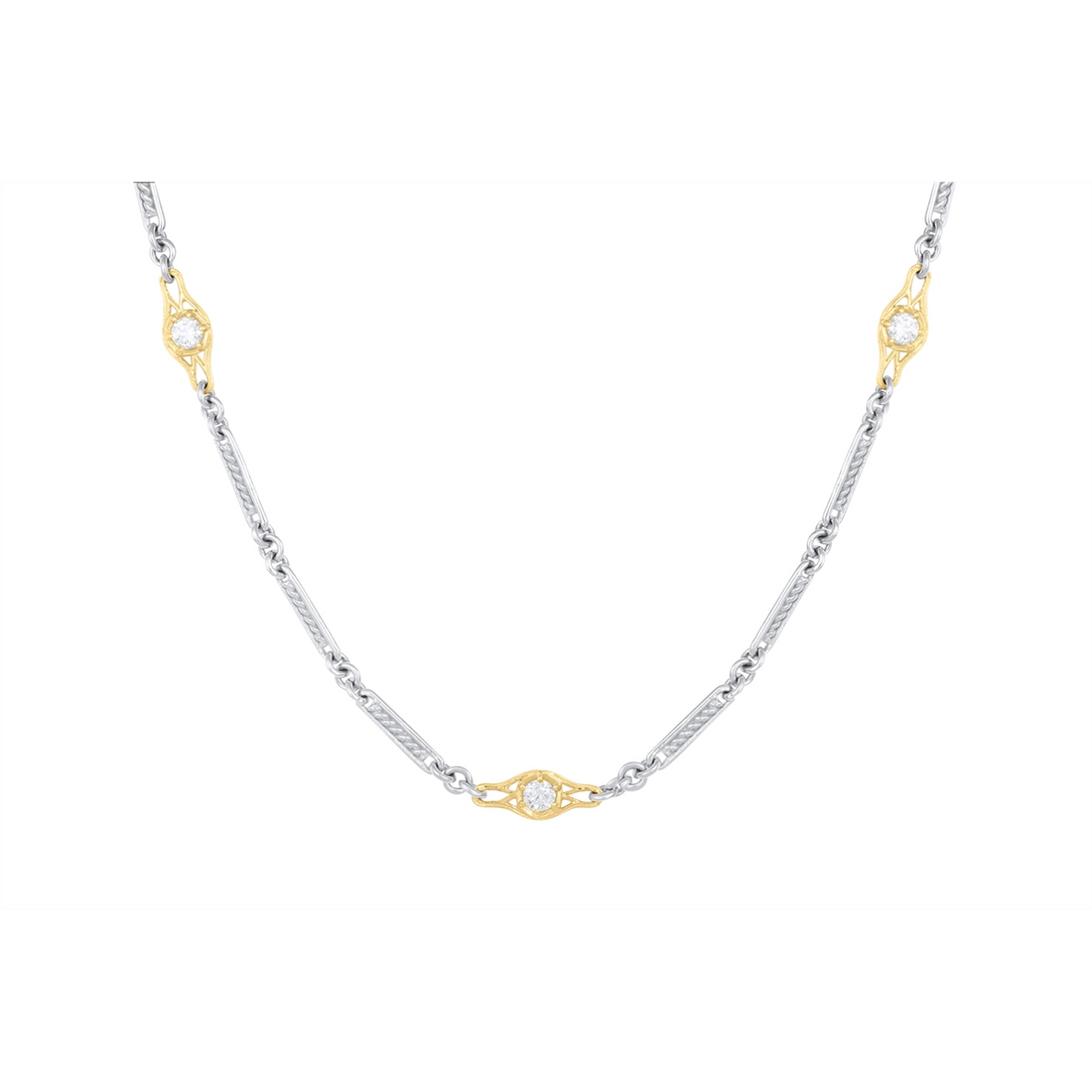 Necklaces Necklaces in Mixed Metals containing Diamond 359205